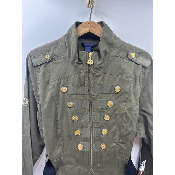 NWT Beyoncé Dereon Military Diva Full ZIP Jacket Size 1X ARMY GREEN - Picture 2 of 9
